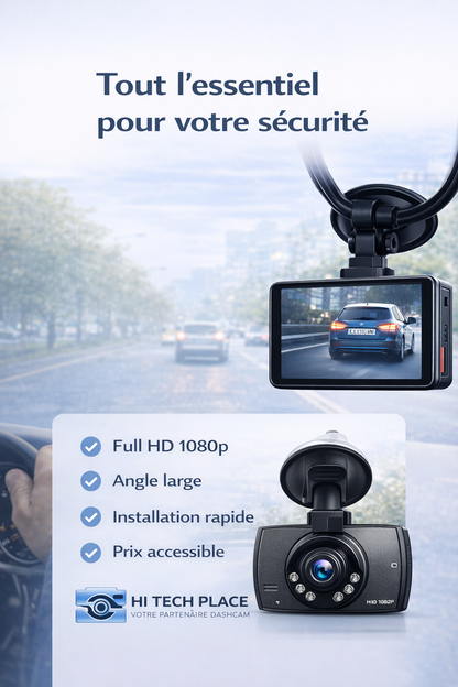 Caméra embarquée 1080p avec vision nocturne, enregistreur vidéo numérique (DVR)