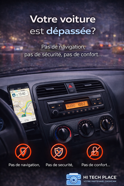 Système de navigation 10" avec Dashcam. Compatible Apple Car Play et Android Auto