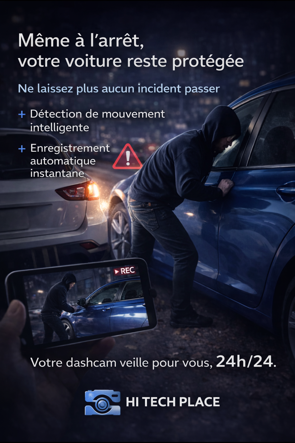 Dashcam DVR 4K 3840*2160P, enregistreur vidéo de conduite, caméra avant, Wi-Fi, vision nocturne 24h/24 et 7j/7.