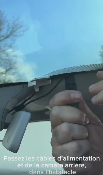 Dashcam 4K Wi-Fi 12 pouces avec enregistreur DVR intégré au rétroviseur, compatible 1080p avec les accessoires pour caméra de recul.